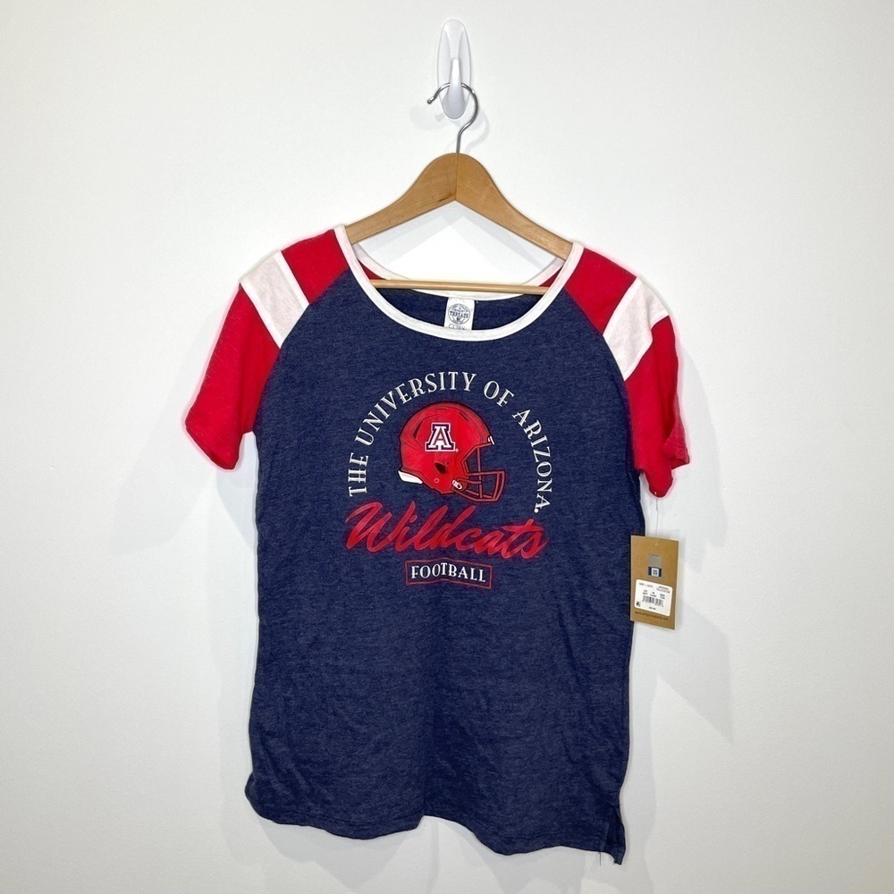 Arizona Wildcats Women's Football Blue Tee